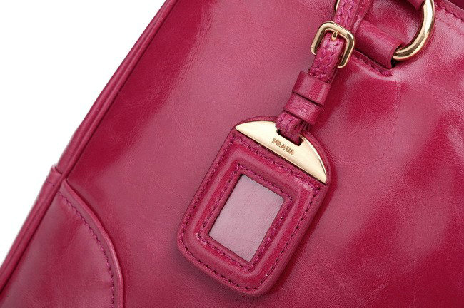 2014 Prada bright Leather Tote Bag for sale BN2533 rosered